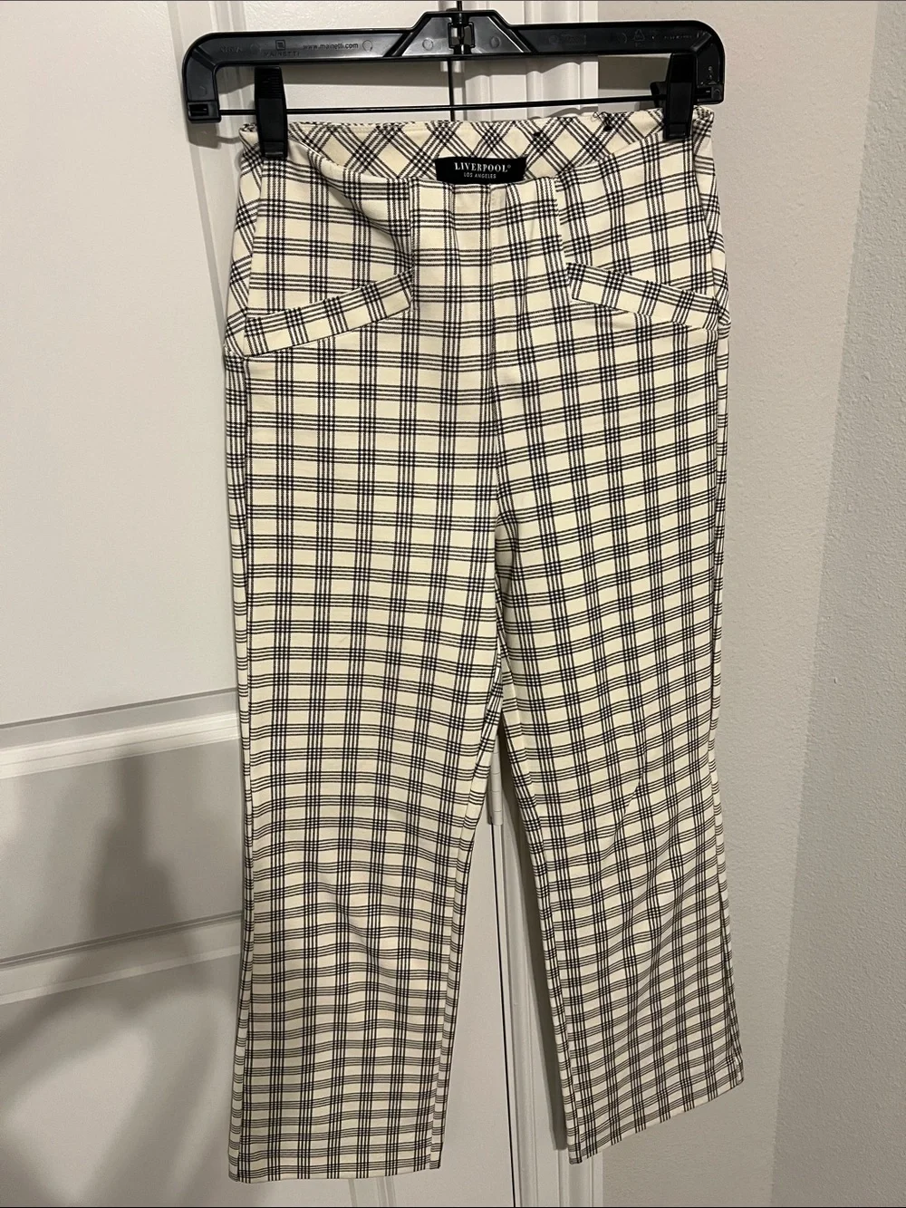Liverpool Cream and Black Plaid Two-Piece Suit - Picture 4 of 6